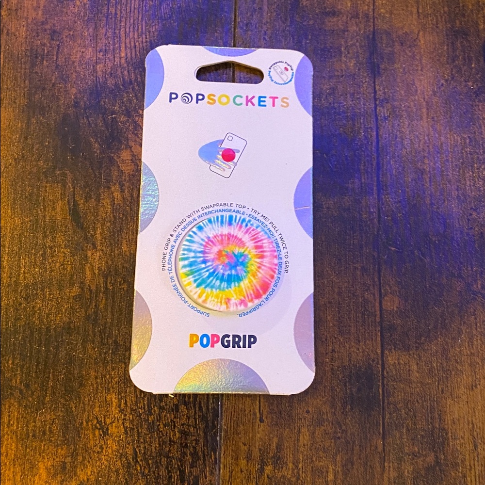 PopSocket PopGrip in Colorful Tie Dye NEW